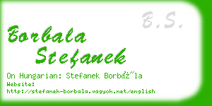 borbala stefanek business card